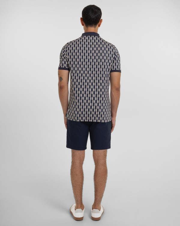 Steel & Jelly Cudham - Geometric Print Polo Shirt