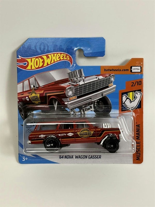 Hot Wheels 1964 Nova Wagon Gasser Muscle Mania 1:64 Scale - GHD05D521 B4