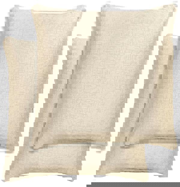 Enhanced Living Pair of Vogue Textured Double Sided Zip Opening Piped Edge Cushion Covers - 43x43cm - Cases Only