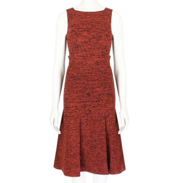 Proenza Schoulder flecked red and black dress with split to the back 