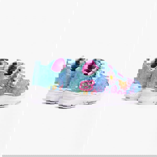 Skechers 302717N/BLMT COMFY FLEX 2.0 - DANCING DAISY Girls Trainers Blue/Multi