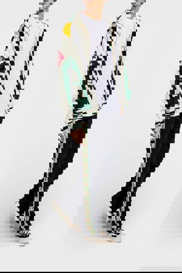 Casablanca Tape Panelled Sweatpants Laurel Logo Black