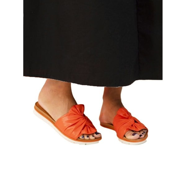 Lunar Womens/Ladies Sunshine Leather Sandals - Orange