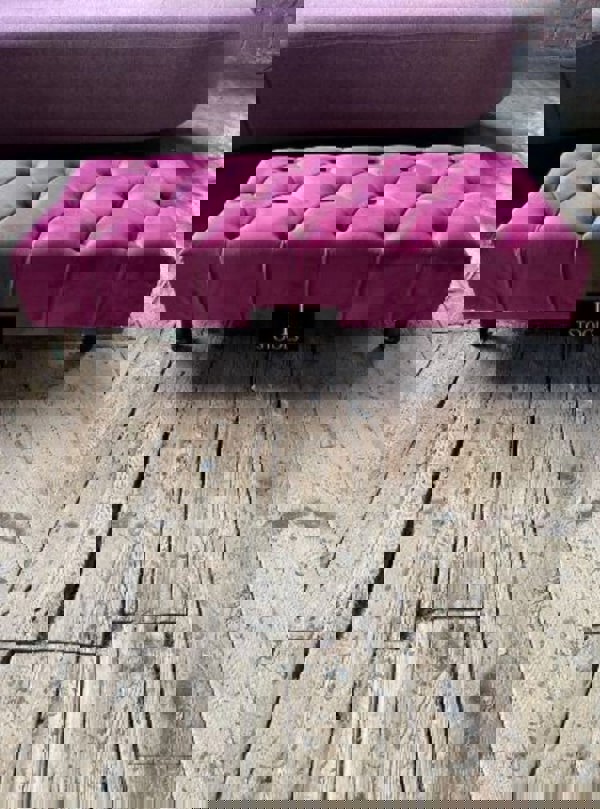 Maroon Chesterfield Seating bench