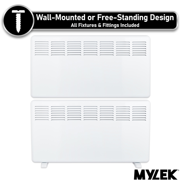 MYLEK Panel Heater 2KW Eco Smart WiFi App Radiator Electric Low Energy with Timer and Thermostat