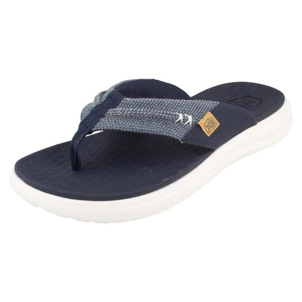 HEYDUDE Mens Hey Dude Casual Toe Post/Flip Flop  Finn Flip Braided