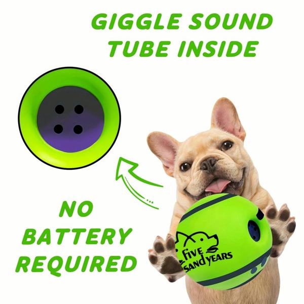 Dyzi 2 Pack Interactive Dog Sound Balls 8.8cm Chew & Training Toys Green