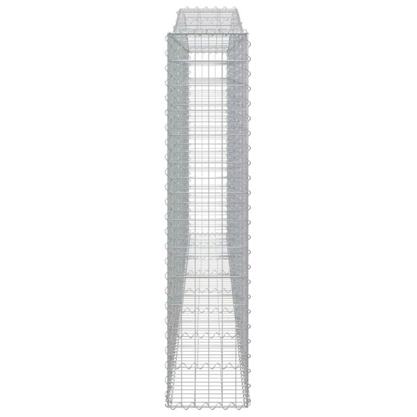 Berkfield Arched Gabion Baskets 3 pcs 400x30x140/160 cm Galvanised Iron