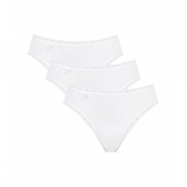 Sloggi 24/7 3-Pack Cotton Lace Tai Brief, White