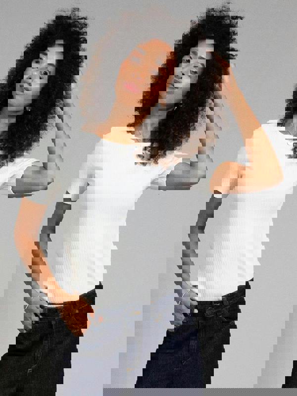 Kite Womens Organic Portesham Ribbed T-Shirt Off-White