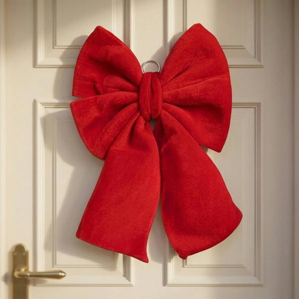 Garden Greatness XL Classic Red Velvet Decorative Bow