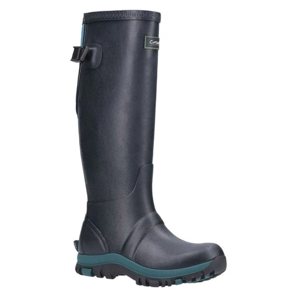 Cotswold Realm Adjustable Wellington Women's Boots in Navy/Teal