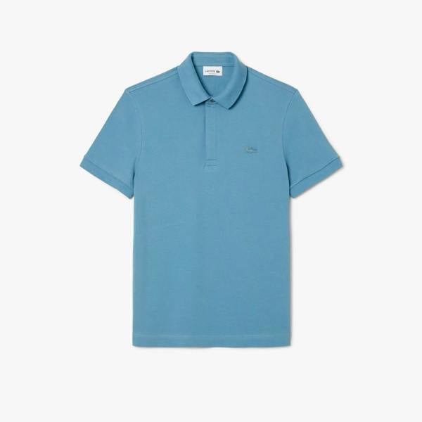 Lacoste Mens Paris Piqué Stretch Regular Polo Shirt - Sky Blue - 