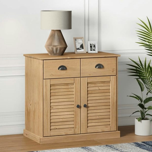Berkfield Sideboard with Drawers VIGO 78x40x75 cm Solid Wood Pine