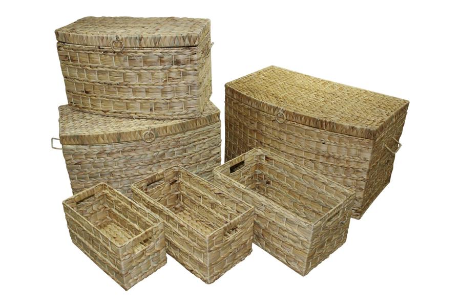 Maison by Premier Lidi Set Of Six Water Hyacinth Storage Baskets.