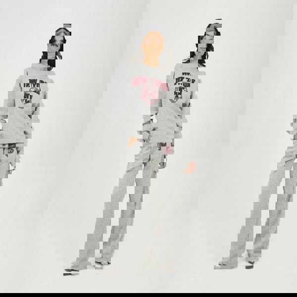 Brave Soul Grey Crew Neck Embroidered Sweatshirt - Grey Image 3