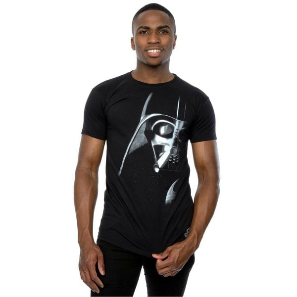 Star Wars Mens Darth Vader Face Cotton T-Shirt - Black