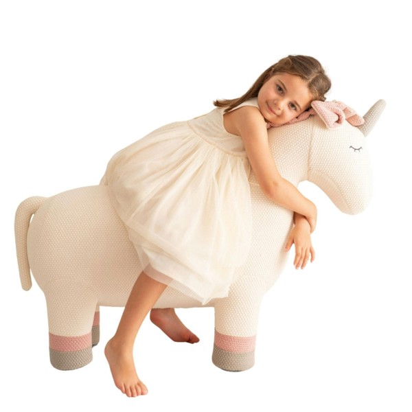 CROCHETTS Large unicorn plush with auxiliary seat for children LT-Y14