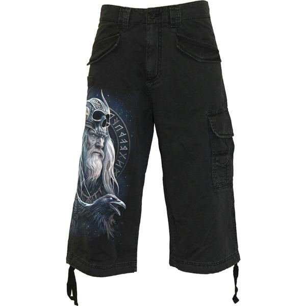 ODIN'S WARRIOR - Vintage Cargo Shorts 3/4 Long Black