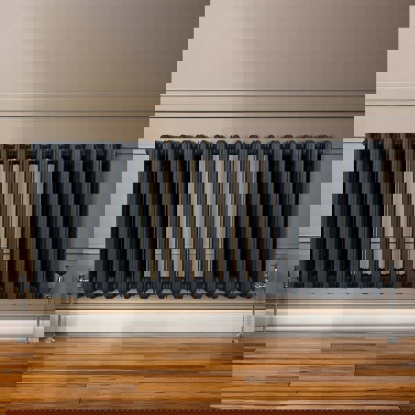 Monstershop Traditional 3 Column Radiator - 600 x 1192mm - Anthracite Grey