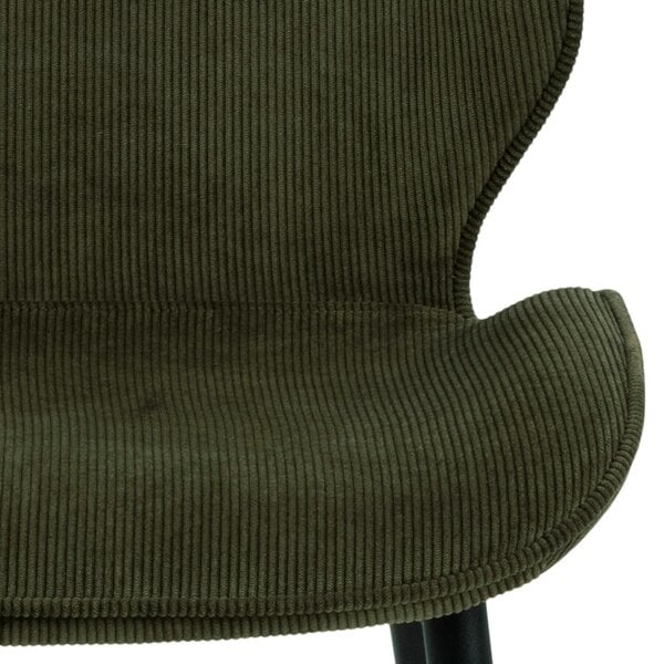 Wyld Haus Debrecen Solid Oak and Olive Green Round Dining Table + 4 Dining Chairs