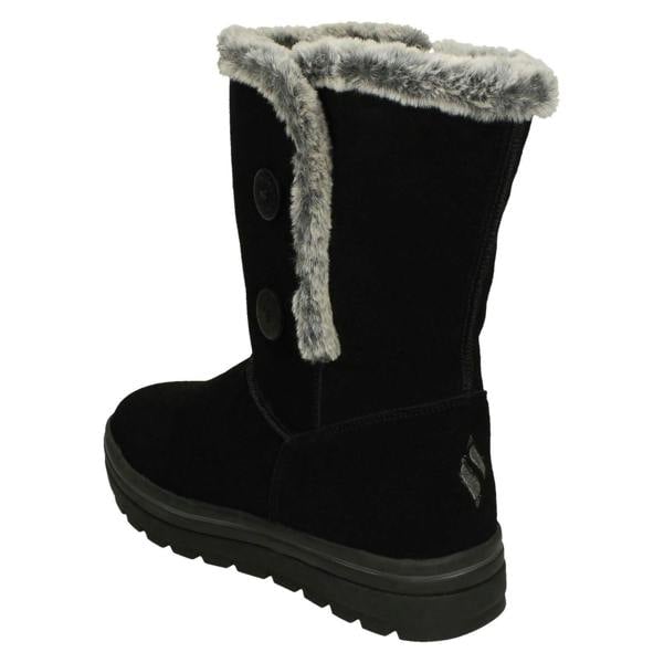Skechers Ladies Skechers Memory Foam Faux Fur Lined Mid Calf Boots Cool Gal 49864