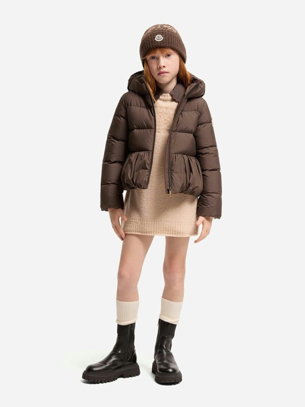 Moncler Enfant Girls Down Padded Elizaveta Jacket in Brown