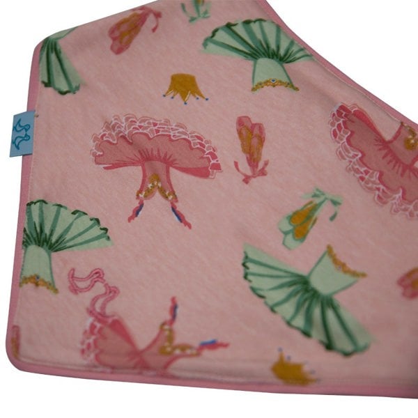 Luca and Rosa Ballet Pack of 2 Pink Baby Girls Bibs