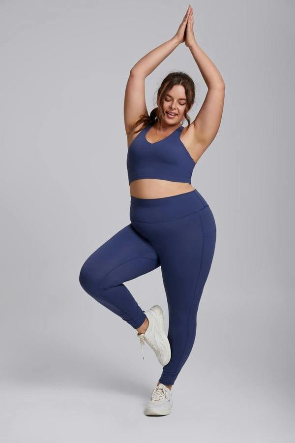 Anniou Plus Size Side Pocket Yoga Leggings