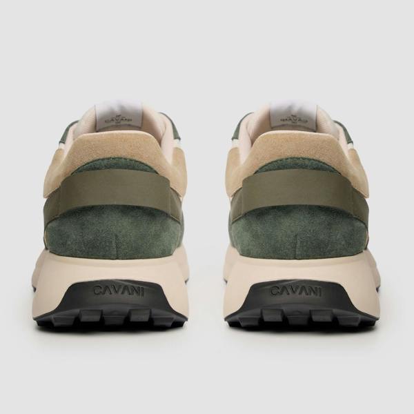 House Of Cavani Canbera - Men's Sage Green Lightweight Suede Sneakers