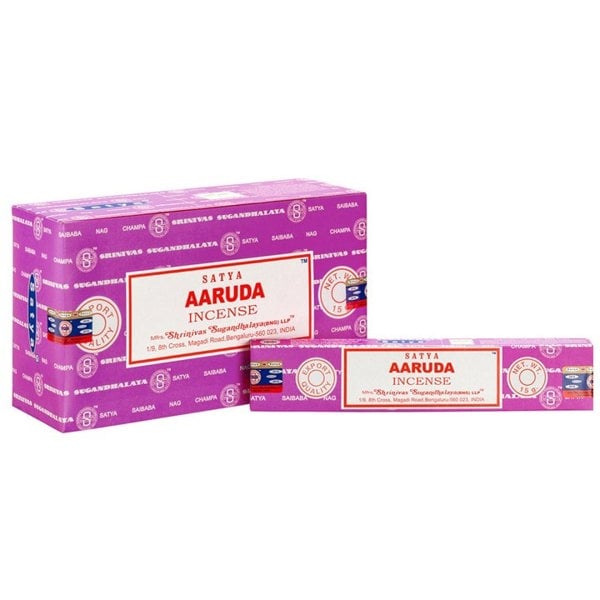 Serano Set of 12 Packets of Aaruda Incense Sticks by Satya
