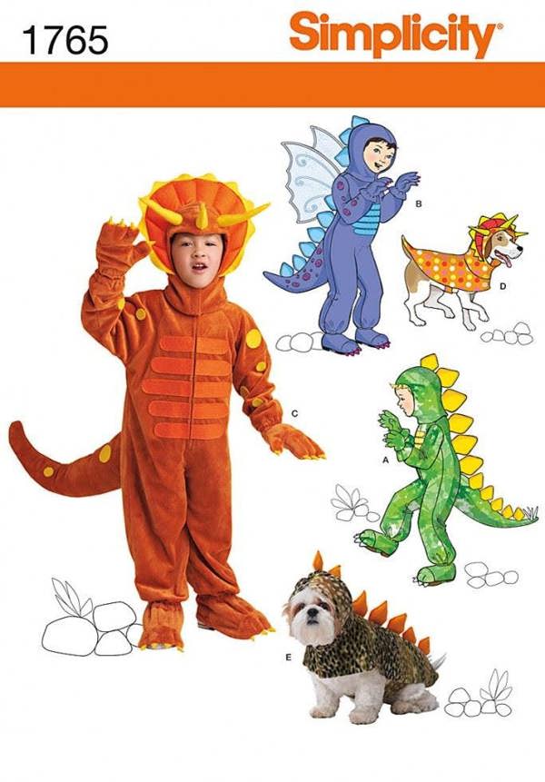 Simplicity Sewing Pattern 1765, Costumes for Kids, Pets, Teenagers, Ages: 3-4-5-6-7-8 - Intermediate