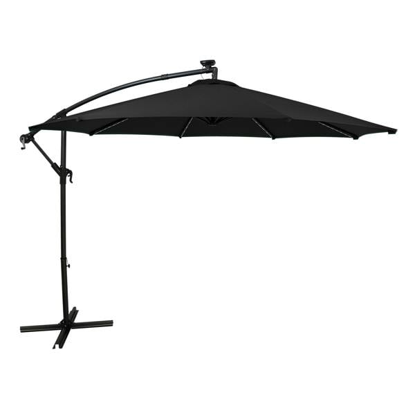 Monstershop LED Cantilever Parasol 3m – Black