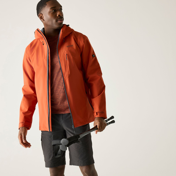 Regatta Mens Oklarna Waterproof Jacket - Brick Red