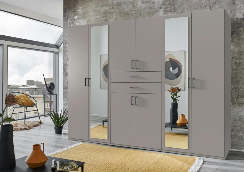 TJ's Furniture Dillingen 6 Door Wardrobe Grey