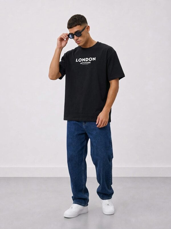 London Attitude Original Creators Dragon Graphic Heavyweight Oversized T-Shirt