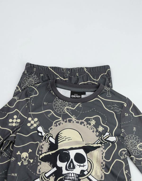 Vanilla Underground One Piece Boys Grey Logo Long Sleeve Long Leg Pyjama Set