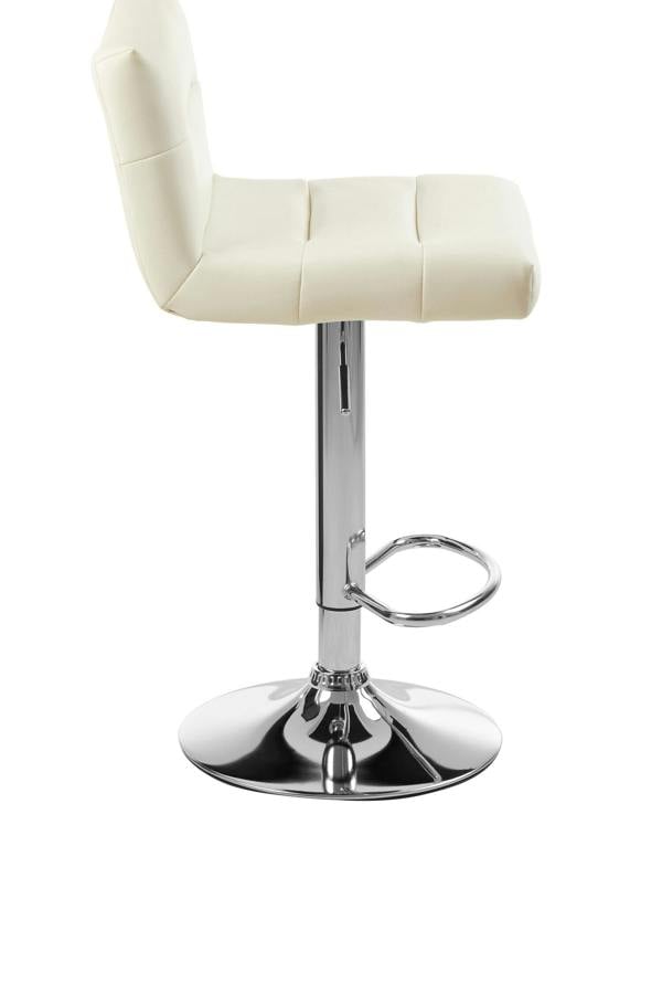 Interiors by Premier Baina White Seat Bar Stool With Chrome Base