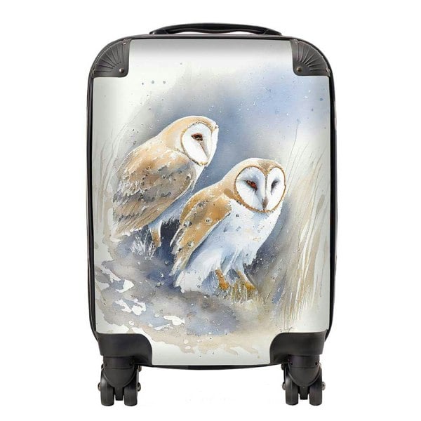 Warren Reed Barn Ano Owls Watercolour Suitcase