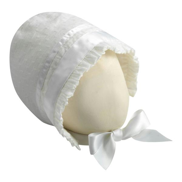 Rachel Riley Long Christening Smocked Dress & Bonnet
