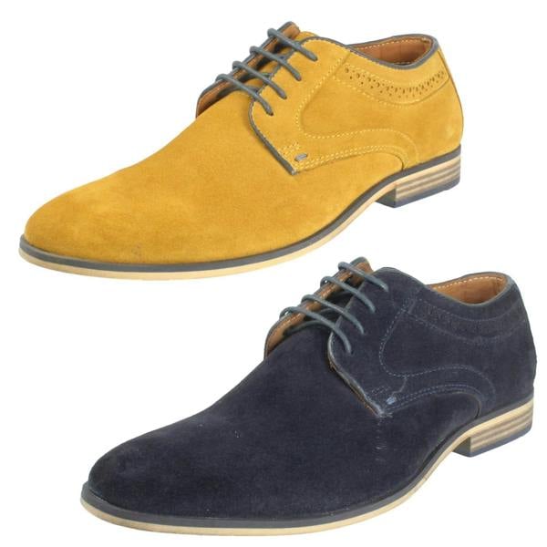 Front Mens Front Suede Leather Lace Up Smart Shoes Carter FR740