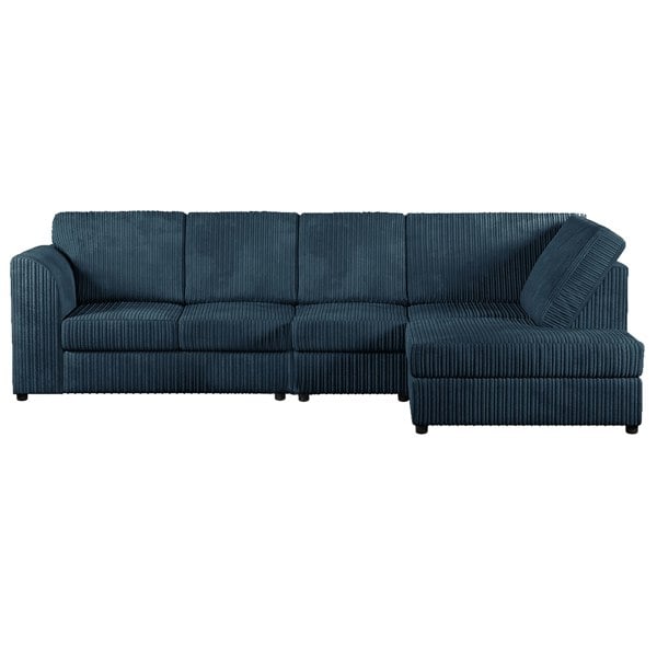 Furnishings For Less Luxor Full Cord Fabric 5 Seater Corner Sofa Full Back