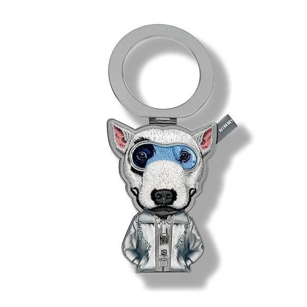 Nimmy Friends Nimmy Cool & Cute 2.0 Blue Terrier Dog Embroidery Magnetic Stand with MagSafe Grey - N-KM-BSZJ-019