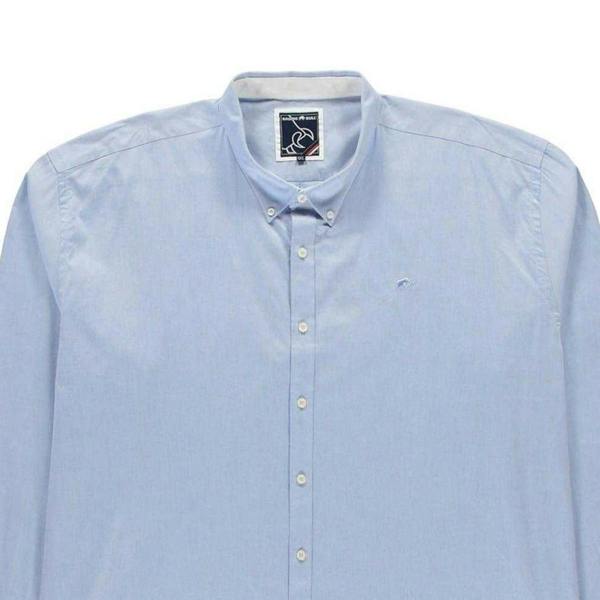 Raging Bull Mens Plain Tall Long-Sleeved Shirt - Sky Blue - 