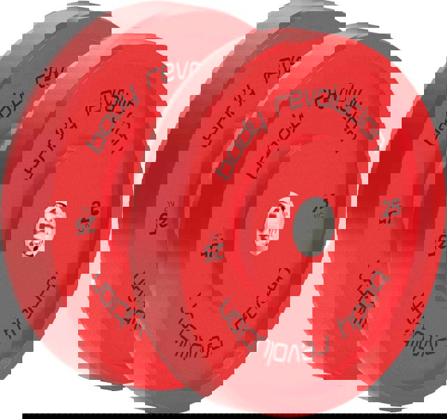 Body Revolution 2 x 25Kg Red Olympic Bumper Plates