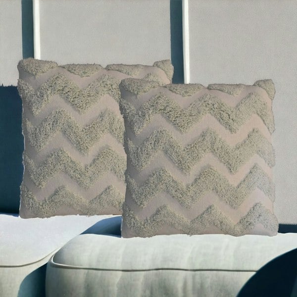Artisan Furniture Sage Green Zig-zag Cushion Set of 2