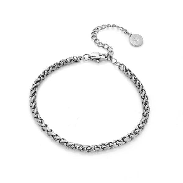 Say It With Twist Rope Bracelet - Silver