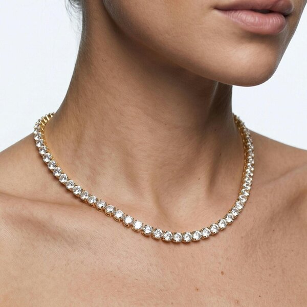 Uchi & Soto Shikaku Gold Stone Tennis Necklace