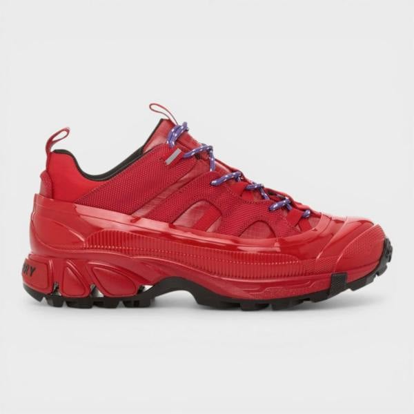 Burberry Arthur Statement Sneakers Red Black