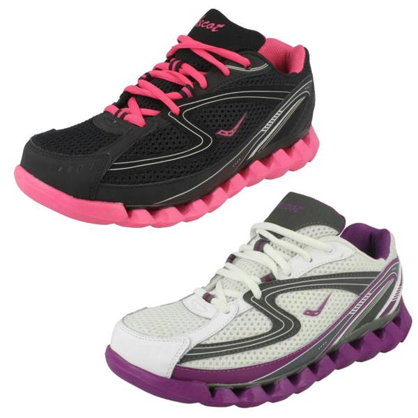 Ladies Ascot Casual Lace Up Trainers Spring Wave